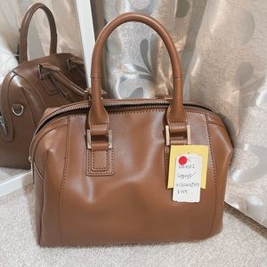 NWT VINTAGE Danier Genuine Leather Satchel Crossbody Bag